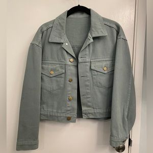 Los Angeles Apparel Cropped Bull Denim Jacket